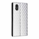 For ZTE Kantan Sumaho 4 / A402ZT Cubic Grid Texture Flip Leather Phone Case(Silver) - 3