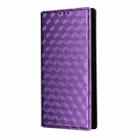 For ZTE Kantan Sumaho 4 / A402ZT Cubic Grid Texture Flip Leather Phone Case(Purple) - 2