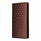 For ZTE Kantan Sumaho 4 / A402ZT Cubic Grid Texture Flip Leather Phone Case(Brown) - 2
