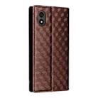 For ZTE Kantan Sumaho 4 / A402ZT Cubic Grid Texture Flip Leather Phone Case(Brown) - 3