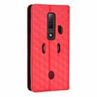 For ZTE nubia RedMagic 7 Cubic Grid Texture Flip Leather Phone Case(Red) - 3