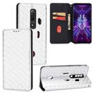 For ZTE nubia RedMagic 7 Cubic Grid Texture Flip Leather Phone Case(Silver) - 1
