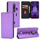 For ZTE nubia RedMagic 7 Cubic Grid Texture Flip Leather Phone Case(Purple) - 1