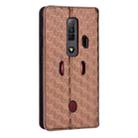 For ZTE nubia RedMagic 7 Cubic Grid Texture Flip Leather Phone Case(Brown) - 3