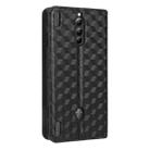 For ZTE nubia RedMagic 8 Pro 5G / 8 Pro+ Cubic Grid Texture Flip Leather Phone Case(Black) - 3