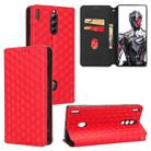 For ZTE nubia RedMagic 8 Pro 5G / 8 Pro+ Cubic Grid Texture Flip Leather Phone Case(Red) - 1