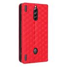 For ZTE nubia RedMagic 8 Pro 5G / 8 Pro+ Cubic Grid Texture Flip Leather Phone Case(Red) - 3
