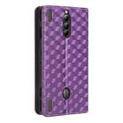 For ZTE nubia RedMagic 8 Pro 5G / 8 Pro+ Cubic Grid Texture Flip Leather Phone Case(Purple) - 3