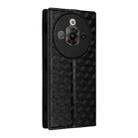 For ZTE nubia Focus Pro 5G Cubic Grid Texture Flip Leather Phone Case(Black) - 3