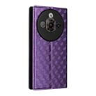 For ZTE nubia Focus Pro 5G Cubic Grid Texture Flip Leather Phone Case(Purple) - 3