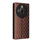 For ZTE nubia Focus Pro 5G Cubic Grid Texture Flip Leather Phone Case(Brown) - 3