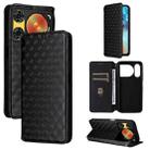 For ZTE nubia Music 2 Cubic Grid Texture Flip Leather Phone Case(Black) - 1