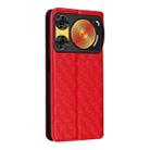 For ZTE nubia Music 2 Cubic Grid Texture Flip Leather Phone Case(Red) - 3