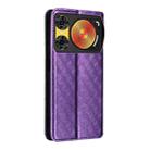 For ZTE nubia Music 2 Cubic Grid Texture Flip Leather Phone Case(Purple) - 3