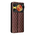 For ZTE nubia Music 2 Cubic Grid Texture Flip Leather Phone Case(Brown) - 3