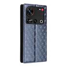 For ZTE nubia Z70 Ultra Cubic Grid Texture Flip Leather Phone Case(Blue) - 3