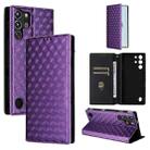 For ZTE nubia RedMagic 10 Pro / 10 Pro+ Cubic Grid Texture Flip Leather Phone Case(Purple) - 1