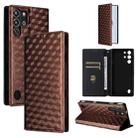 For ZTE nubia RedMagic 10 Pro / 10 Pro+ Cubic Grid Texture Flip Leather Phone Case(Brown) - 1