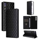 For ZTE nubia RedMagic 10 Air Cubic Grid Texture Flip Leather Phone Case(Black) - 1