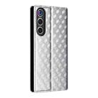 For ZTE nubia RedMagic 10 Air Cubic Grid Texture Flip Leather Phone Case(Silver) - 3