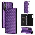For ZTE nubia RedMagic 10 Air Cubic Grid Texture Flip Leather Phone Case(Purple) - 1