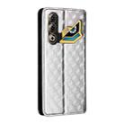 For ZTE nubia Neo 3 GT 5G Cubic Grid Texture Flip Leather Phone Case(Silver) - 3