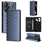 For ZTE nubia Neo 3 5G Cubic Grid Texture Flip Leather Phone Case(Blue) - 1