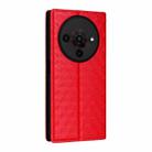For ZTE Blade A76 5G Cubic Grid Texture Flip Leather Phone Case(Red) - 3