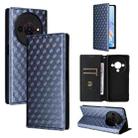 For ZTE Blade A76 5G Cubic Grid Texture Flip Leather Phone Case(Blue) - 1