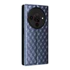 For ZTE Blade A76 5G Cubic Grid Texture Flip Leather Phone Case(Blue) - 3