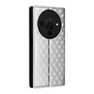 For ZTE Blade A76 5G Cubic Grid Texture Flip Leather Phone Case(Silver) - 3