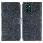 For HMD Pulse Pro Lace Flower Embossing Flip Leather Phone Case(Dark Blue) - 1
