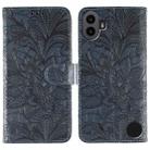 For Nothing CMF Phone 1 Lace Flower Embossing Flip Leather Phone Case(Dark Blue) - 1