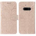 For Nothing Phone 3a Lace Flower Embossing Flip Leather Phone Case(Rose Gold) - 1