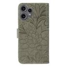 For Nothing CMF Phone 2 Pro Lace Flower Embossing Flip Leather Phone Case(Grey) - 3