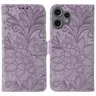 For Nothing CMF Phone 2 Pro Lace Flower Embossing Flip Leather Phone Case(Purple) - 1