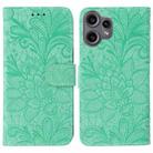 For Nothing CMF Phone 2 Pro Lace Flower Embossing Flip Leather Phone Case(Green) - 1