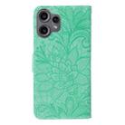 For Nothing CMF Phone 2 Pro Lace Flower Embossing Flip Leather Phone Case(Green) - 3