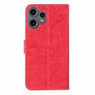For Nothing CMF Phone 2 Pro Lace Flower Embossing Flip Leather Phone Case(Red) - 3