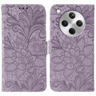 For OPPO Find X8 Lace Flower Embossing Flip Leather Phone Case(Purple) - 1