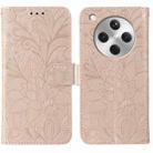 For OPPO Find X8 Lace Flower Embossing Flip Leather Phone Case(Rose Gold) - 1