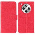 For OPPO Find X8 Lace Flower Embossing Flip Leather Phone Case(Red) - 1