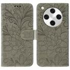For OPPO Find X8 Pro Lace Flower Embossing Flip Leather Phone Case(Grey) - 1