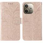 For OPPO A5 Pro 5G Global Lace Flower Embossing Flip Leather Phone Case(Rose Gold) - 1