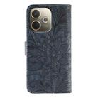For OPPO A5 Pro 5G Global Lace Flower Embossing Flip Leather Phone Case(Dark Blue) - 3
