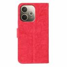 For OPPO A5 Pro 5G Global Lace Flower Embossing Flip Leather Phone Case(Red) - 3