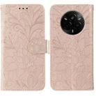 For Realme 14 Pro Lace Flower Embossing Flip Leather Phone Case(Rose Gold) - 1