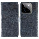 For Realme GT 7 Pro Lace Flower Embossing Flip Leather Phone Case(Dark Blue) - 1