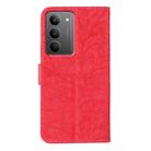 For Realme 14x Lace Flower Embossing Flip Leather Phone Case(Red) - 3