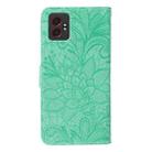 For Samsung Galaxy XCover7 Pro Lace Flower Embossing Flip Leather Phone Case(Green) - 3